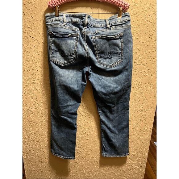 Silver Jeans Elyse Capri Woman’s Jeans Woman’s Size 33 Length 22.5 - Picture 8 of 11